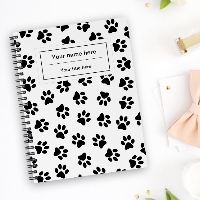 Pattern Of Paws, Dog Paws, Cat Paws, Black Paws Notebook (Creator Uploaded)