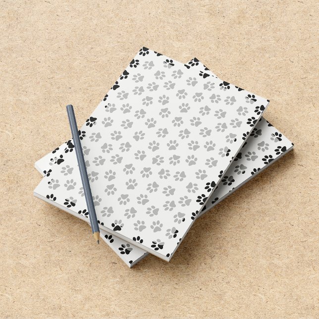 Pattern Of Paws, Dog Paws, Cat Paws, Black Paws Notepad (Creator Uploaded)
