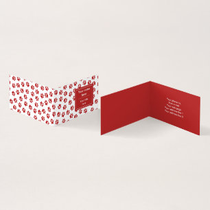 Pattern Of Paws, Dog Paws, Cat Paws, Red Paws Business Card