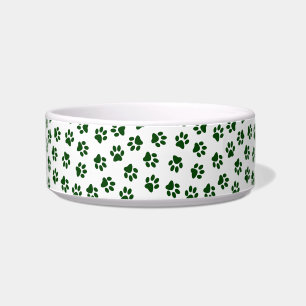 Pattern Of Paws, Dog Paws, Green Paws Bowl