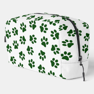 Pattern Of Paws, Dog Paws, Green Paws Dopp Kit