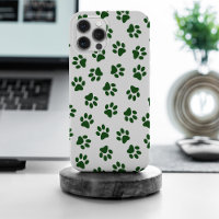 Pattern Of Paws, Dog Paws, Green Paws