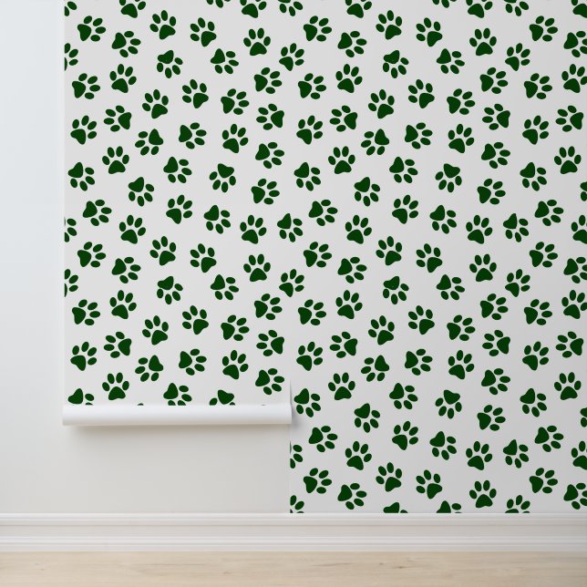Pattern Of Paws, Dog Paws, Green Paws Wallpaper (Application)