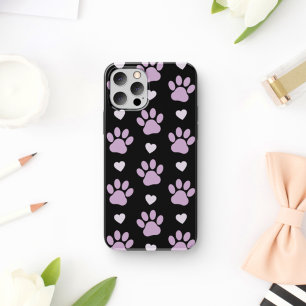 Pattern Of Paws, Dog Paws, Lilac Paws, Hearts