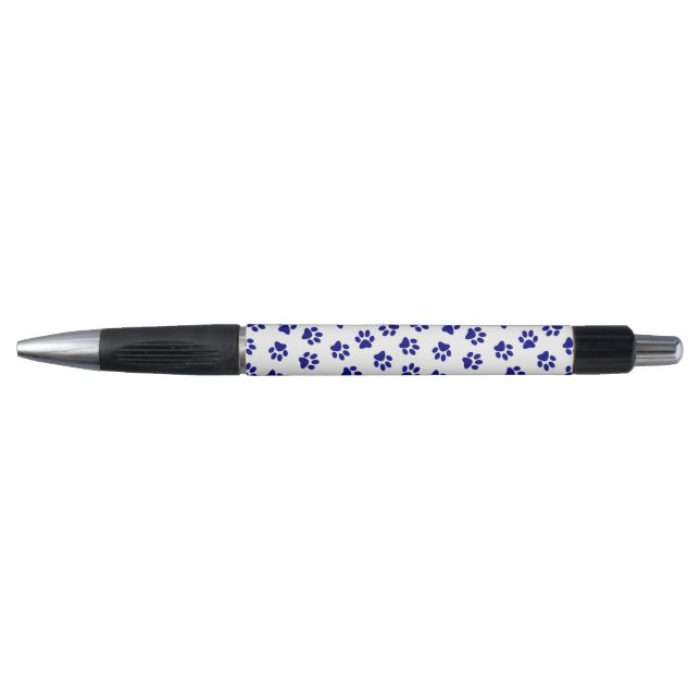 Pattern Of Paws, Dog Paws, Navy Blue Paws (Front)
