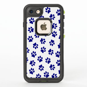 Pattern Of Paws, Dog Paws, Navy Blue Paws