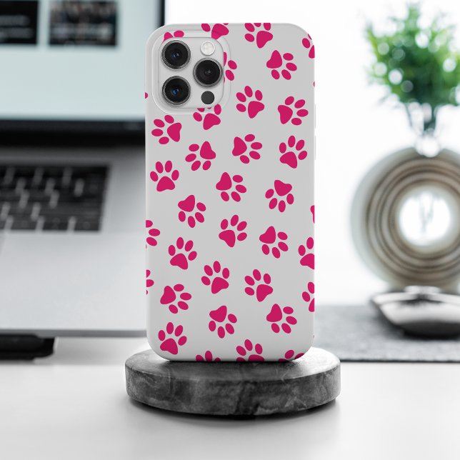 Pattern Of Paws, Dog Paws, Pink Paws Case-Mate iPhone Case (Creator Uploaded)
