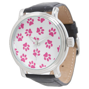Pattern Of Paws, Dog Paws, Pink Paws Watch