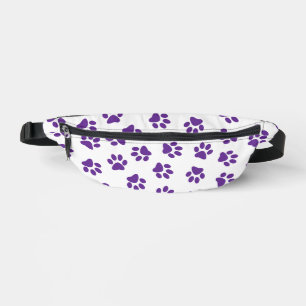 Pattern Of Paws, Dog Paws, Purple Paws Bum Bags