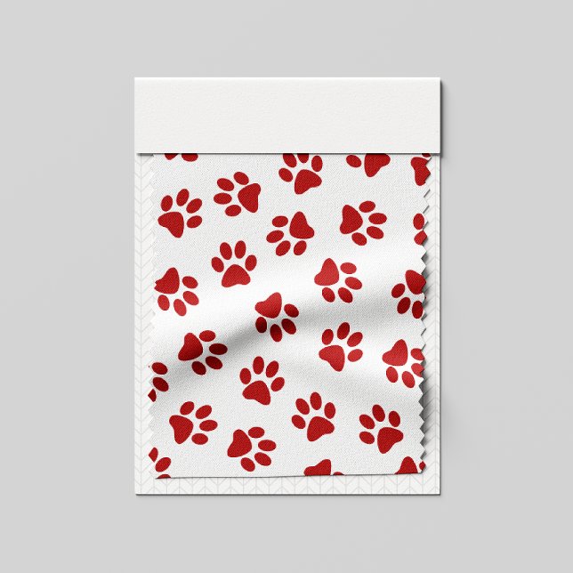 Pattern Of Paws, Dog Paws, Red Paws Fabric (Creator Uploaded)