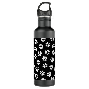 Pattern Of Paws, Dog Paws, White Paws 710 Ml Water Bottle