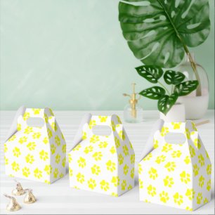 Pattern Of Paws, Dog Paws, Yellow Paws Favour Box