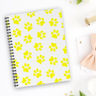 Pattern Of Paws, Dog Paws, Yellow Paws Planner