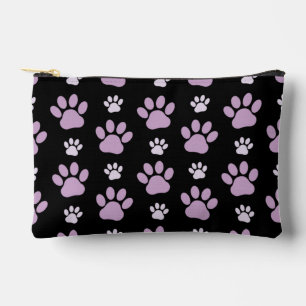 Pattern Of Paws, Lilac Paws, Dog Paws, Paw Prints Accessory Pouch