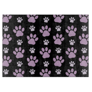Pattern Of Paws, Lilac Paws, Dog Paws, Paw Prints Cutting Board