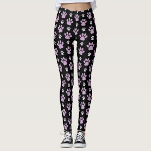 Pattern Of Paws, Lilac Paws, Dog Paws, Paw Prints Leggings