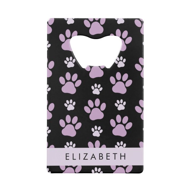 Pattern Of Paws, Lilac Paws, Dog Paws, Your Name (Front)