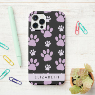 Pattern Of Paws, Lilac Paws, Dog Paws, Your Name iPhone 12 Pro Case