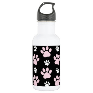 Pattern Of Paws, Pink Paws, Dog Paws, Animal Paws 532 Ml Water Bottle