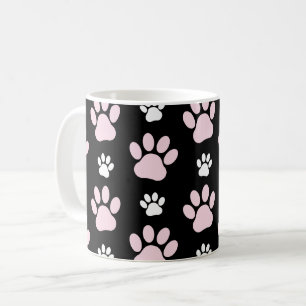 Pattern Of Paws, Pink Paws, Dog Paws, Animal Paws Coffee Mug