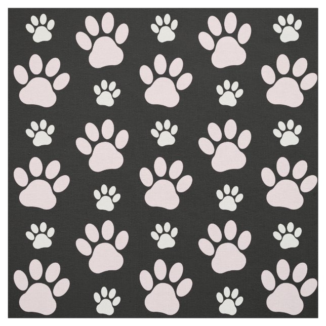 Pattern Of Paws, Pink Paws, Dog Paws, Animal Paws Fabric (Swatch)