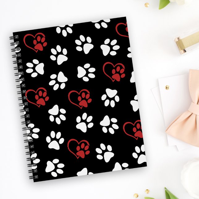Pattern Of Paws, White Paws, Red Paws, Hearts Planner (Creator Uploaded)