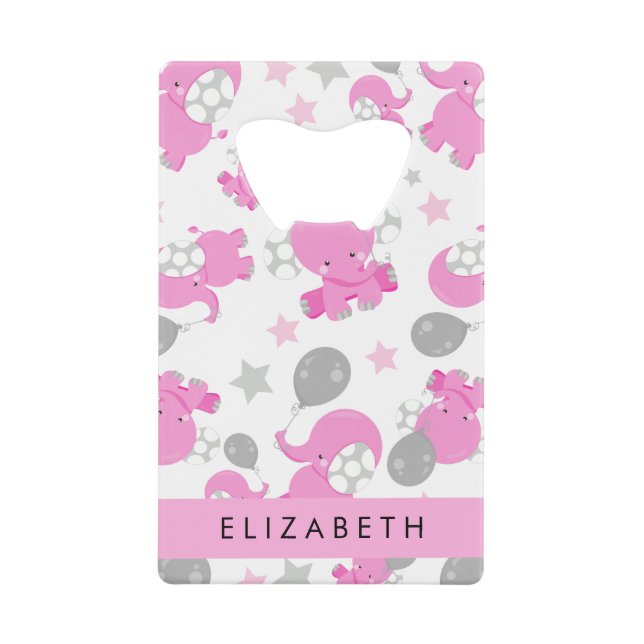 Pattern Of Pink Elephants, Stars, Your Name (Front)