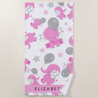 Pattern Of Pink Elephants, Stars, Your Name
