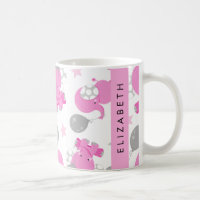 Pattern Of Pink Elephants, Stars, Your Name