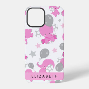 Pattern Of Pink Elephants, Stars, Your Name iPhone 12 Pro Case
