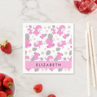 Pattern Of Pink Elephants, Stars, Your Name