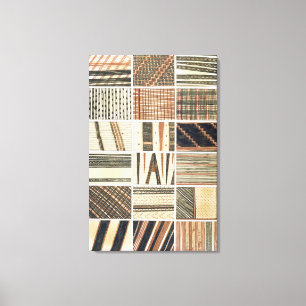 Pattern of Polynesian tapa from Cook's Canvas Print