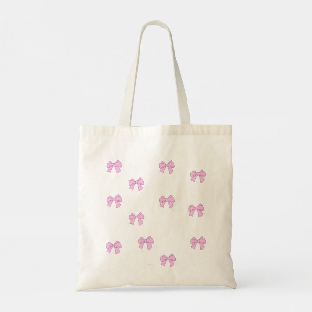 Pattern of ribbons tote bag (Back)