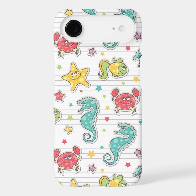 pattern of sea creatures Case-Mate iPhone case (Back)