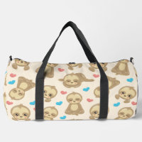 Pattern Of Sloths, Cute Sloths, Hearts