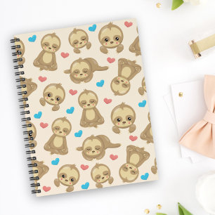 Pattern Of Sloths, Cute Sloths, Hearts Planner