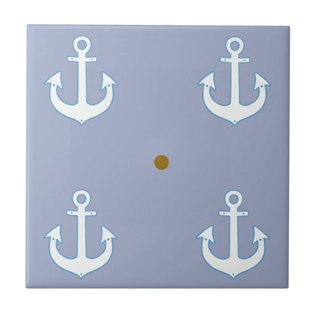 pattern of small white anchors tile (Front)
