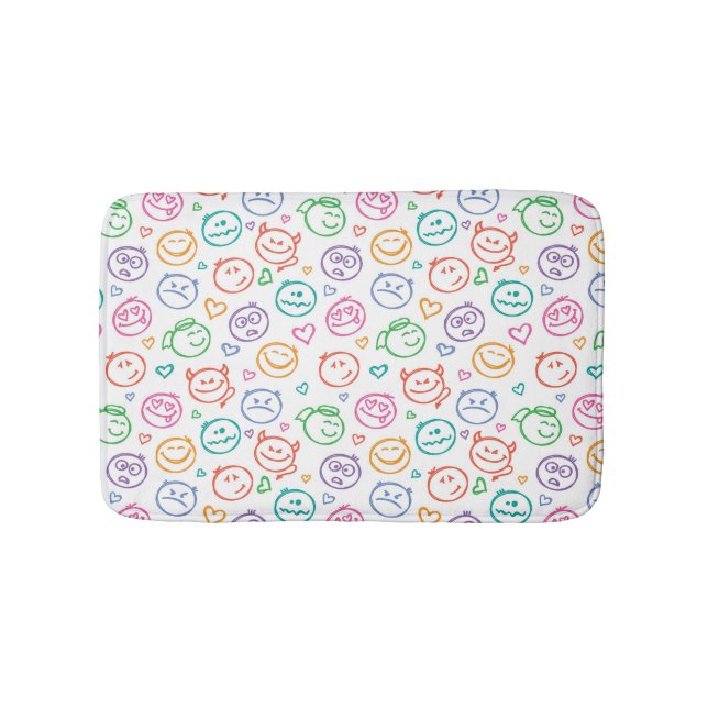 pattern of smiles bath mat (Front)
