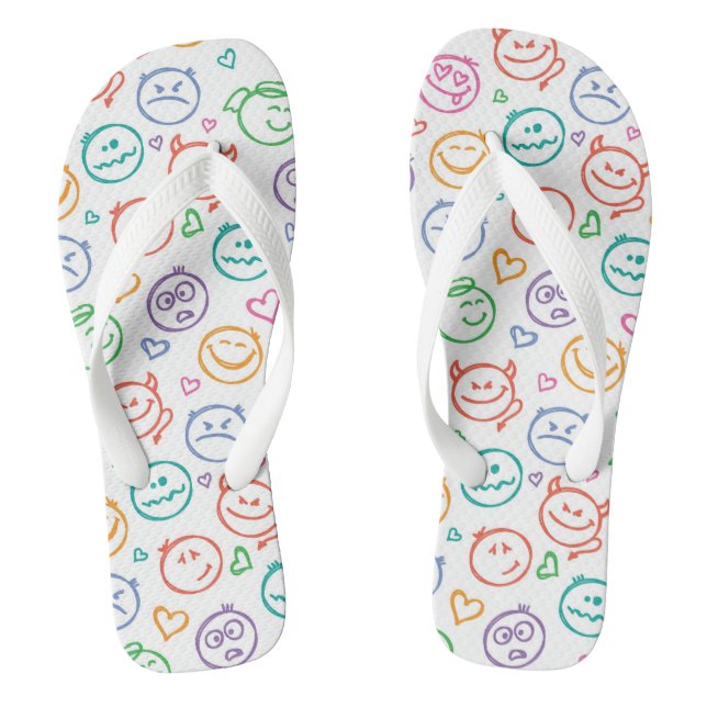 pattern of smiles jandals (Footbed)