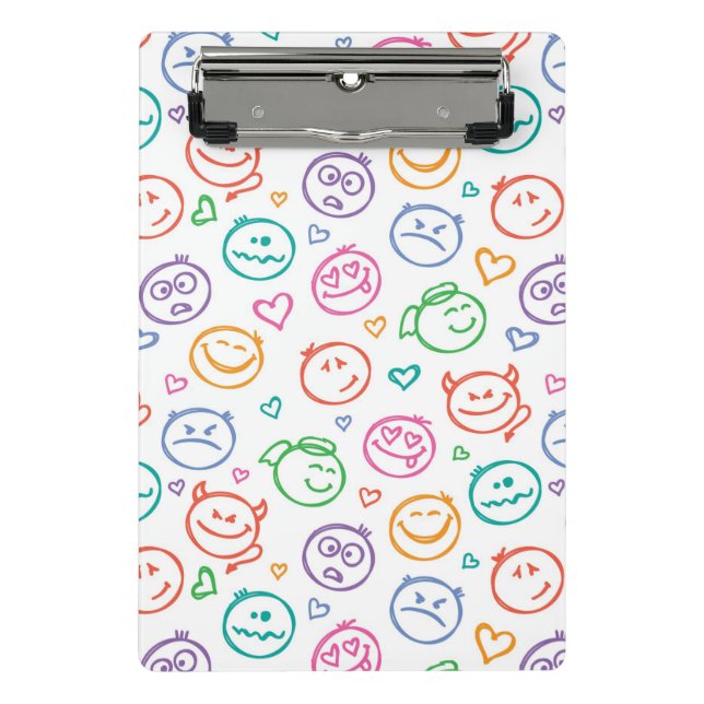 pattern of smiles mini clipboard (Front)