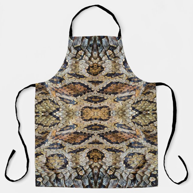 pattern of snake skin. Vintage animal print Apron (Front)