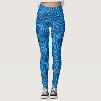 Pattern of spirals and smooth wavy lines leggings