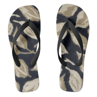Pattern of stylized leaves jandals
