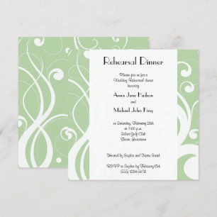 Pattern Of Swirls, Swirl Pattern, Rehearsal Dinner Invitation