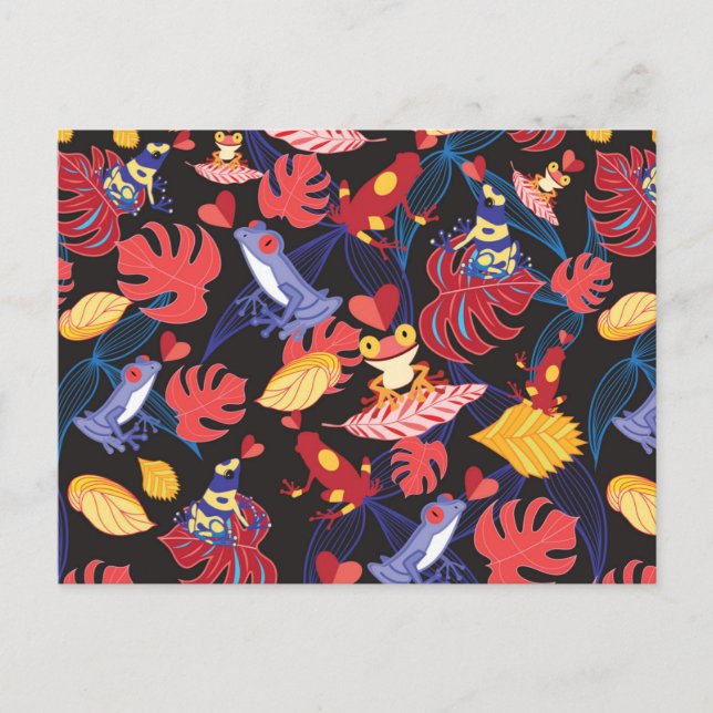 Pattern Of The Lovers Frogs 2 Postcard (Front)