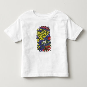 Pattern of tulips and Grape Hyacinth flowers, 2 Toddler T-Shirt