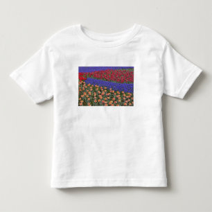 Pattern of tulips and Grape Hyacinth flowers, 3 Toddler T-Shirt