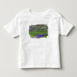 Pattern of tulips and Grape Hyacinth flowers, 4 Toddler T-Shirt