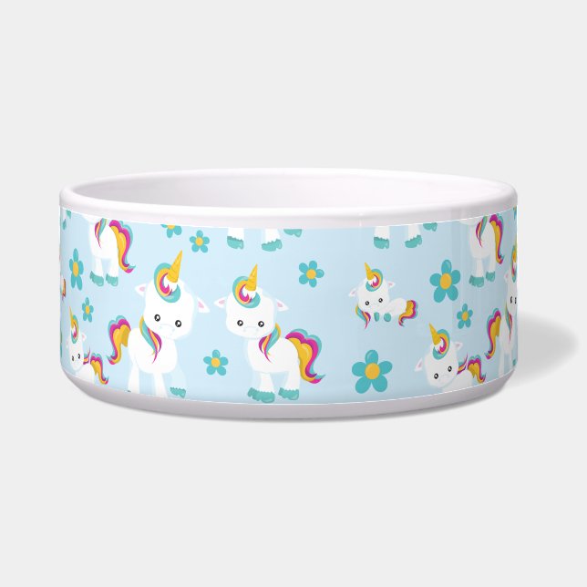 Pattern Of Unicorns, Cute Unicorns, Flowers (Front)