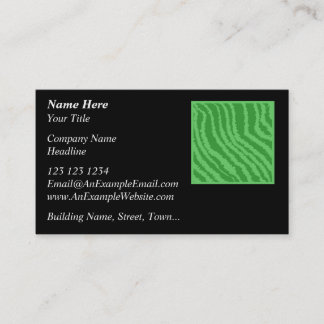 Pattern of Wavy Green Stripes. Business Card